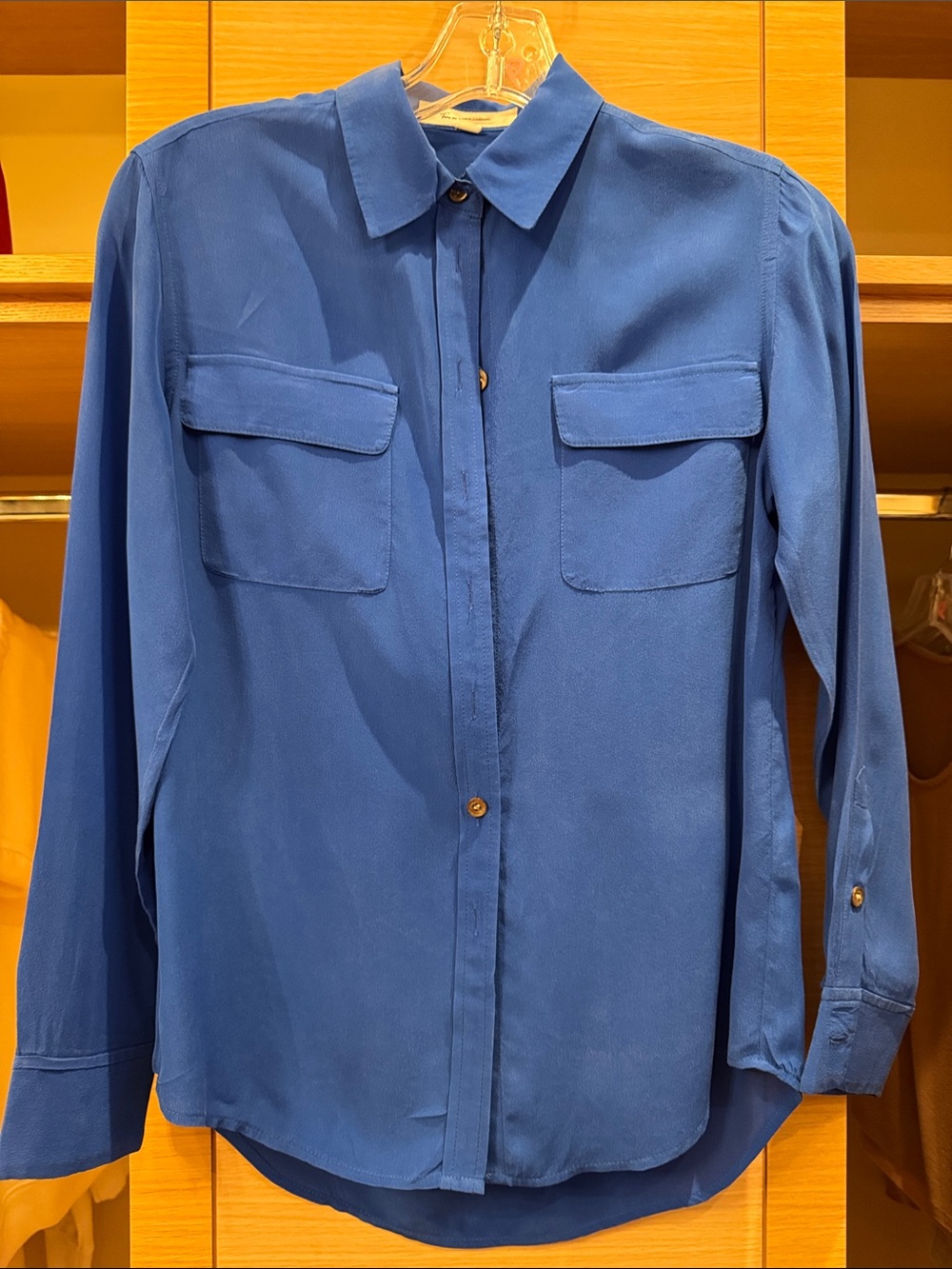 Classic Blue Women’s Button-Down Shirt
